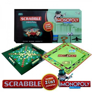 2 IN 1 MONOPOLY AND SCRABBLE GAME  