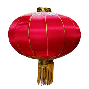 CNY GOLD LINE LANTERN (2) 红绸灯