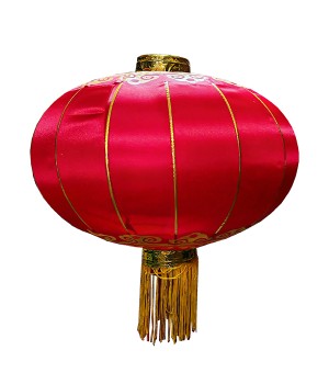 CNY GOLD LINE LANTERN (2) 红绸灯