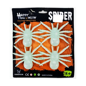 HALLOWEEN 4 SPIDERS GLOW IN DARK