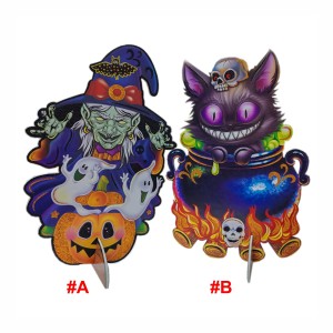 HALLOWEEN PICTURE W.STAND H23CM KT