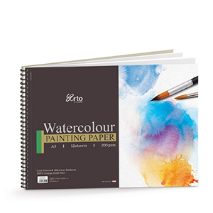 WIRE-O WATER COLOR BOOK, 200GSM 100% COTTON