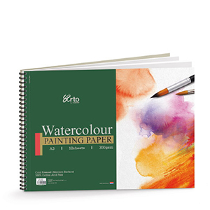 WIRE-O WATER COLOR BOOK, 300GSM 100% COTTON