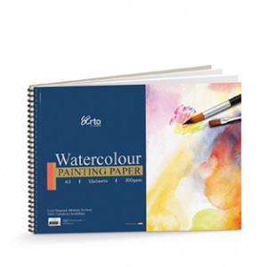 WIRE-O WATER COLOR BOOK, 300GSM 100% CELLULOSE 