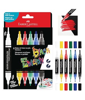 FABER CASTELL 285507 ARYLIC MARKER (6C)